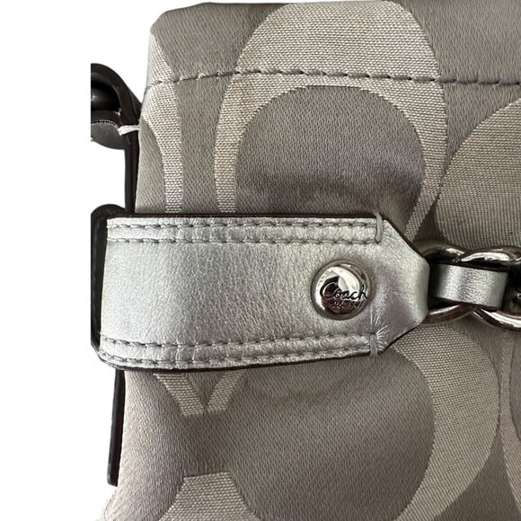 Pre-Loved Coach Signature Shoulder Bag - Silver - Picture 11 of 12